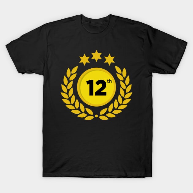 Letter Number 12 twelve birthday T-Shirt by khider